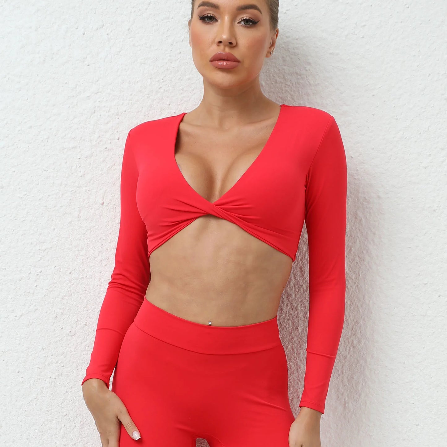 fitness women long sleeve sexy bra push up yoga/gym