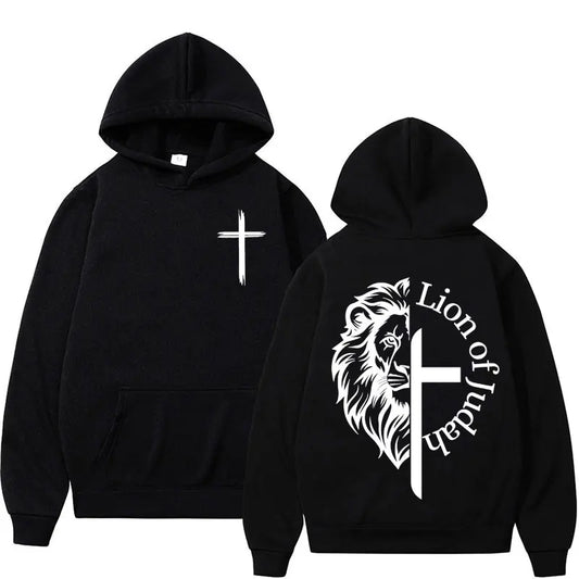 Lion of Judah Aesthetic Christian Hoodie Print