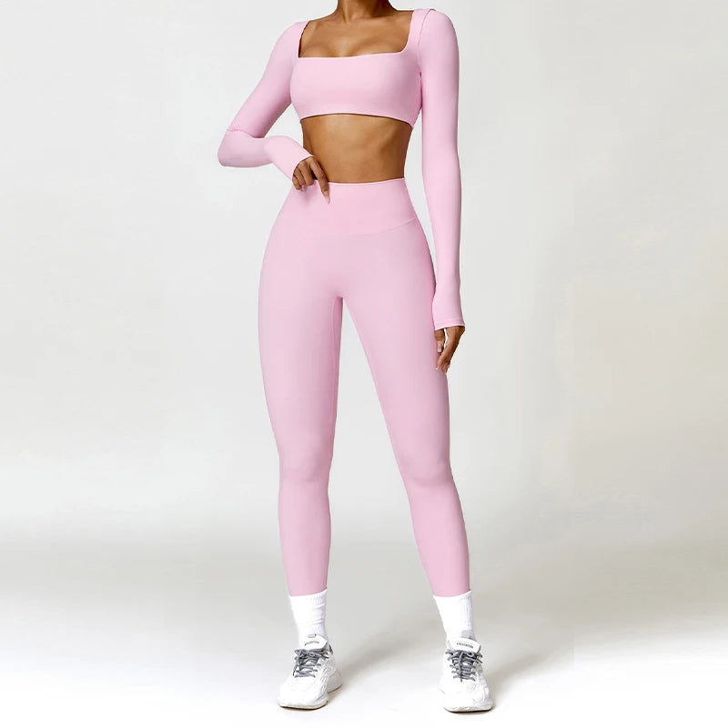 fitness women 2pcs yoga suit/gym set