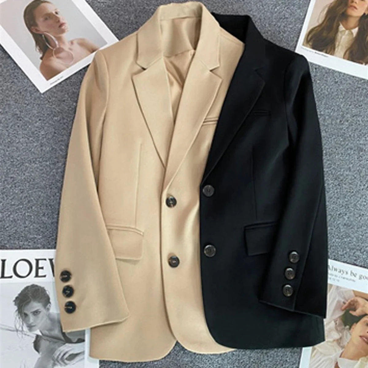 jacket in korean fashion small suit top brown suit