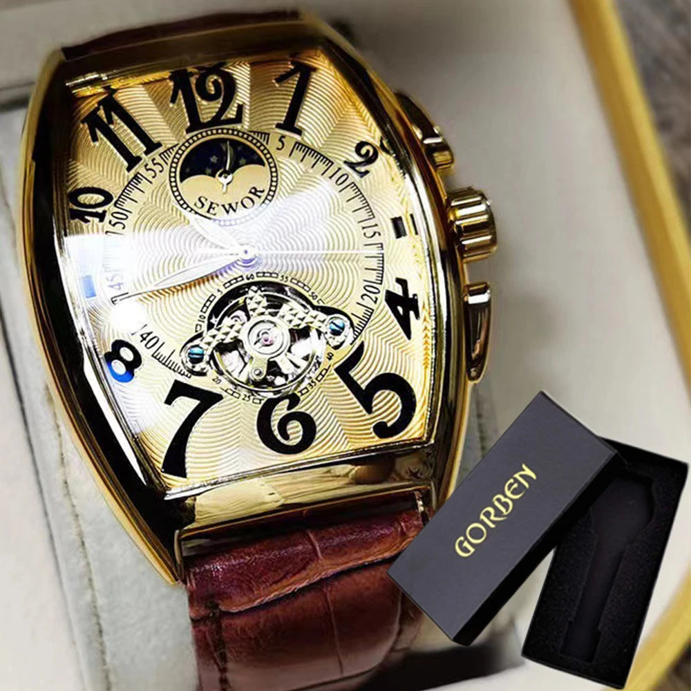 luxury automatic mechanical watch tourbillon