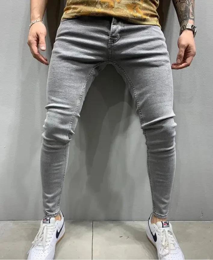 amazon hip hop slim fit ripped wide foot denim