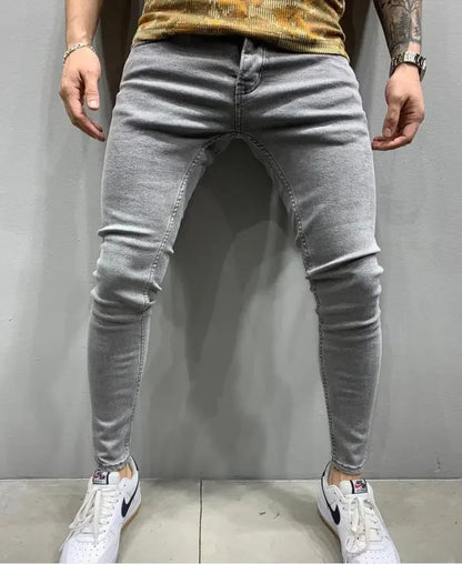 Amazon Hip Hop Slim Fit Ripped Wide Foot Denim