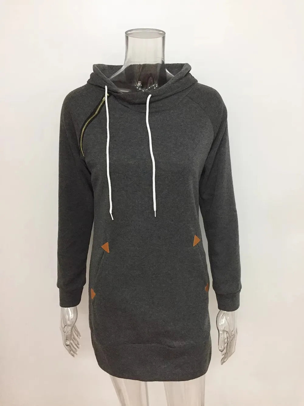 women's dresses hot selling hooded zipper pullover