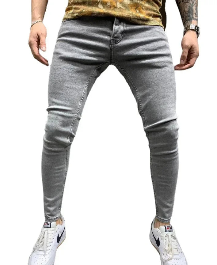 amazon hip hop slim fit ripped wide foot denim