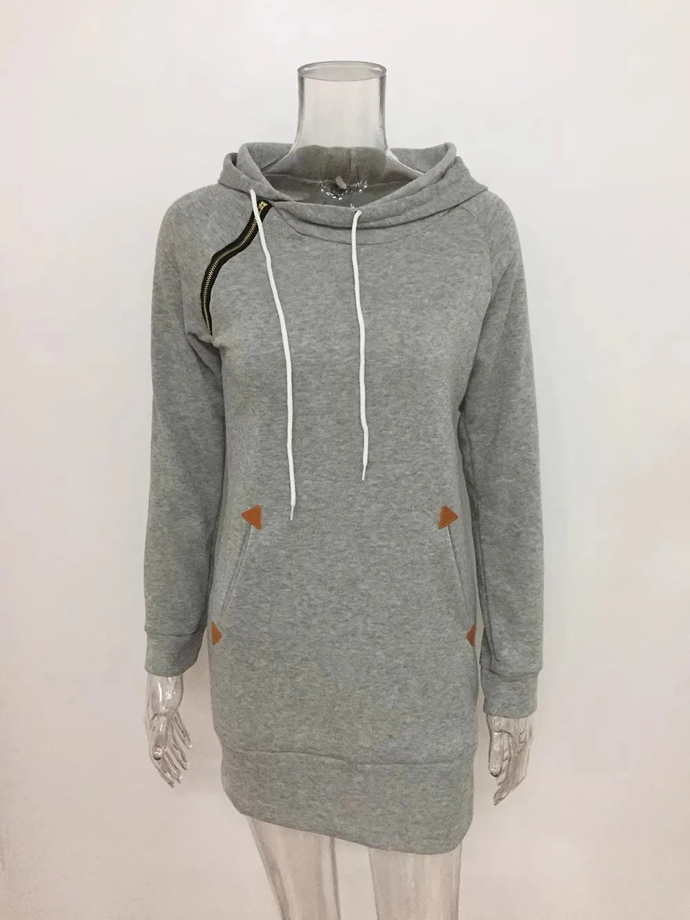 women's dresses hot selling hooded zipper pullover