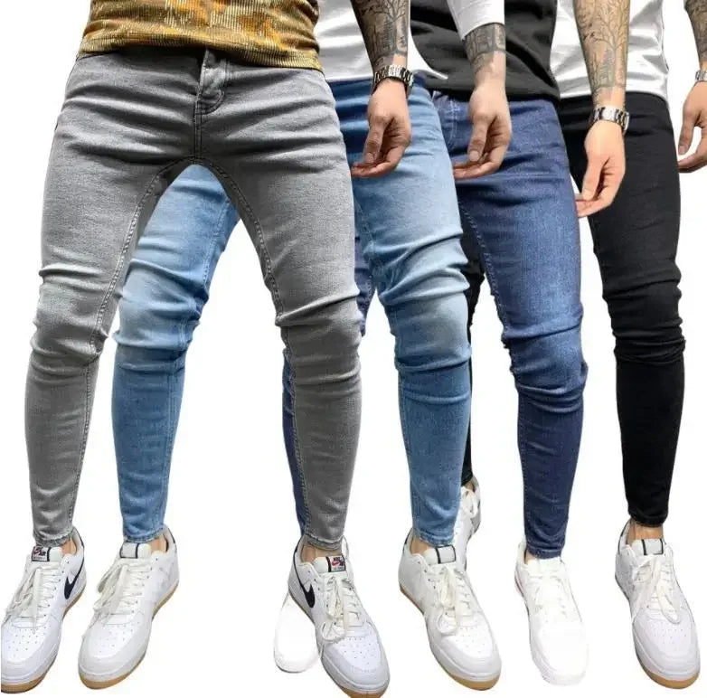 amazon hip hop slim fit ripped wide foot denim