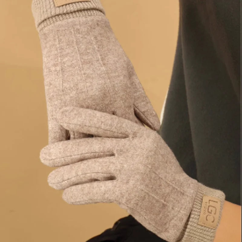 winter cashmere touch screen gloves