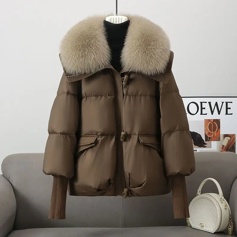 2025 winter brown down jacket