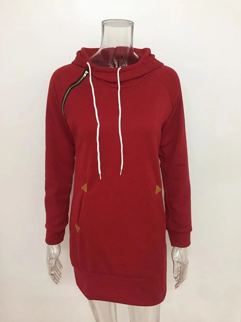 women's dresses hot selling hooded zipper pullover