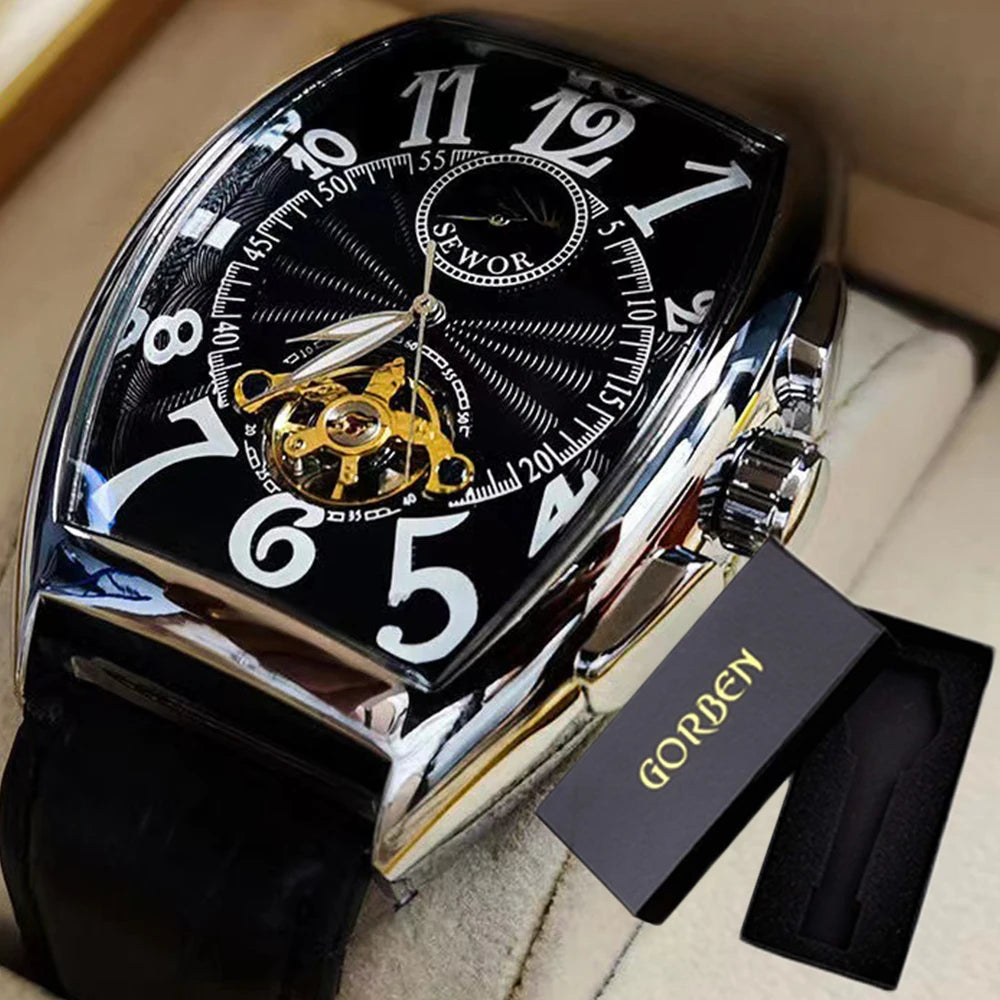 luxury automatic mechanical watch tourbillon