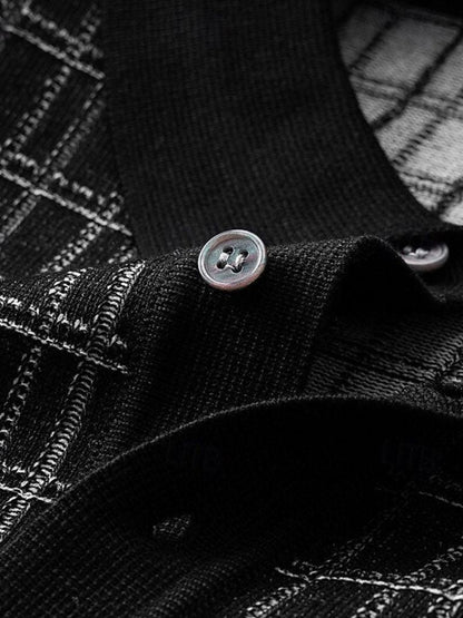 Classic Noir Knit Polo Shirt