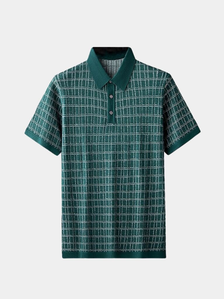 Classic Noir Knit Polo Shirt