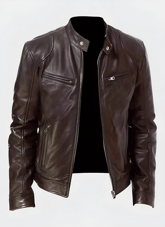 Saleni PU Leather Classic Jacket