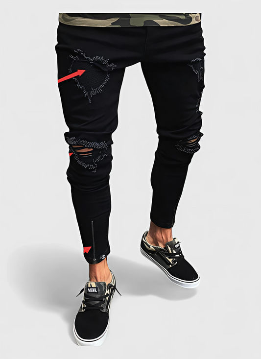 Saleni Skinny Distressed Denim