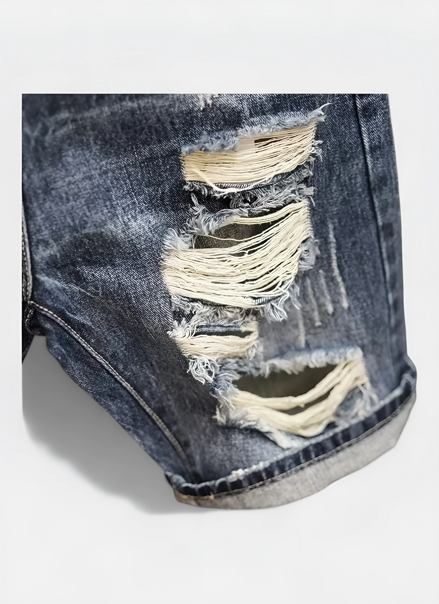 Luxe Vintage Slim Denim Shorts
