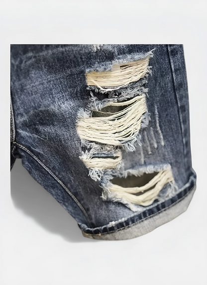 Luxe Vintage Slim Denim Shorts