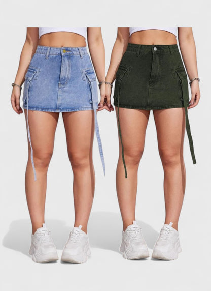 Urban Breeze Mini Denim Skirt