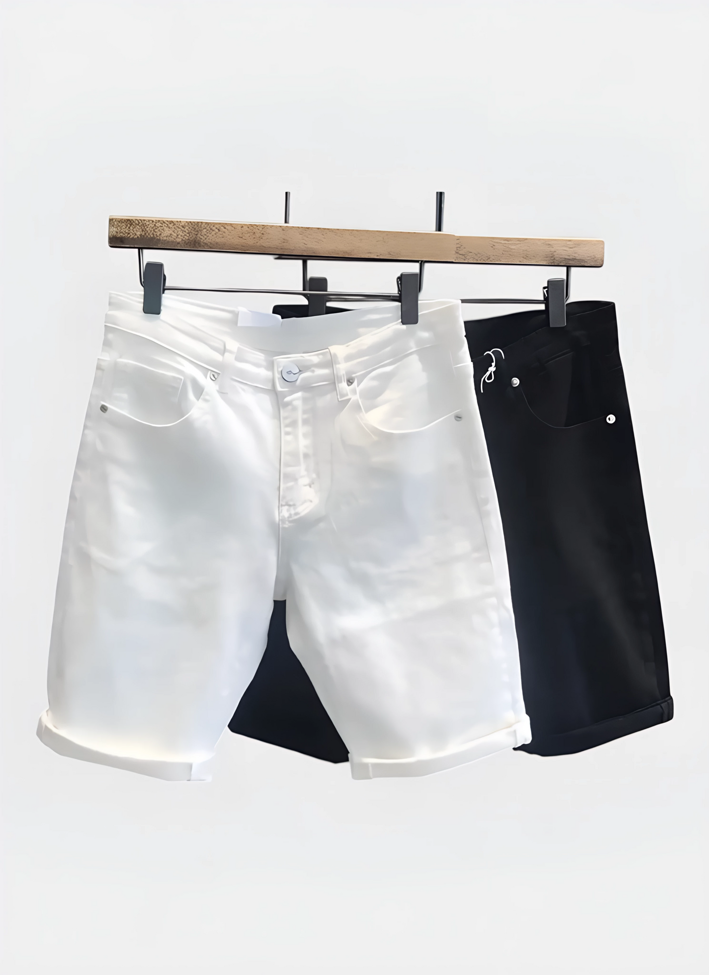 Saleni Slim Denim ShortsModern Casual Slim Shorts