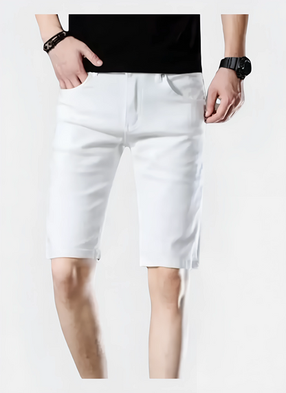 Saleni Slim Denim ShortsModern Casual Slim Shorts