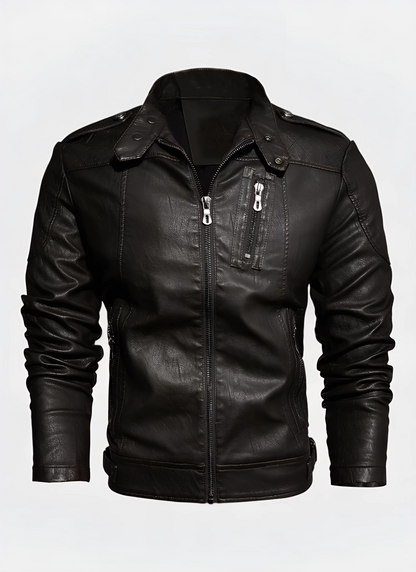 Saleni Nostalgic PU Leather Jacket