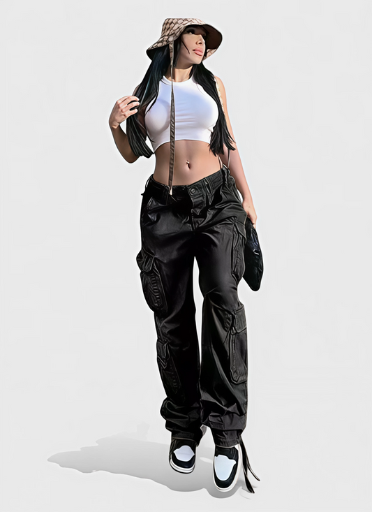 Saleni Hip Hop Style Denim Pants
