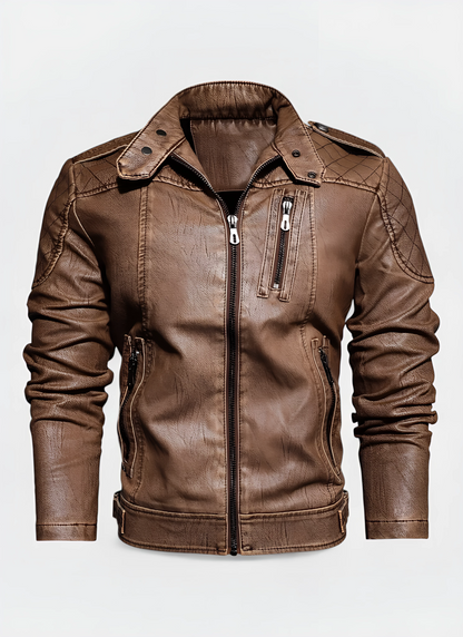 Saleni Nostalgic PU Leather Jacket