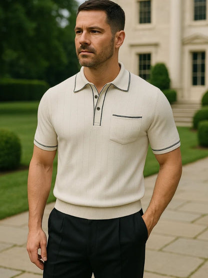 Old Money Knit Polo Shirt